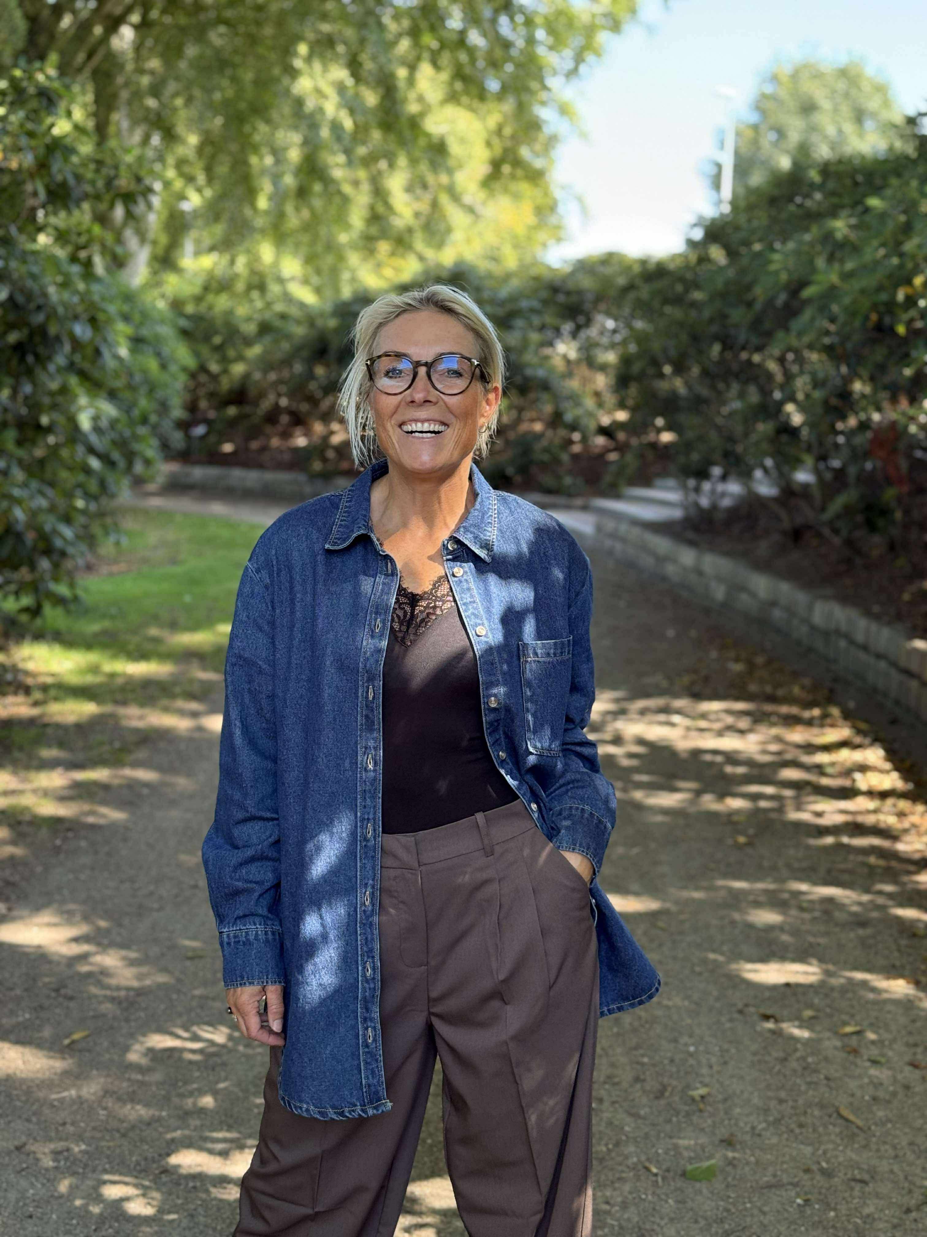 PCMAISIE Denim Shirt - Dark Blue Denim